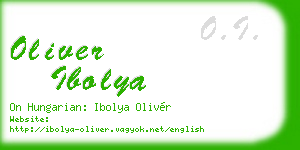oliver ibolya business card