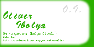 oliver ibolya business card